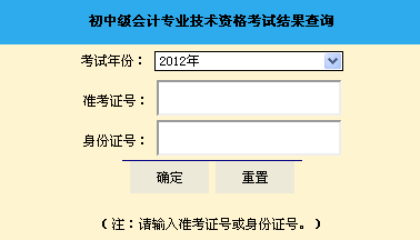 2013年山东会计从业资格考试成绩查询网址入口