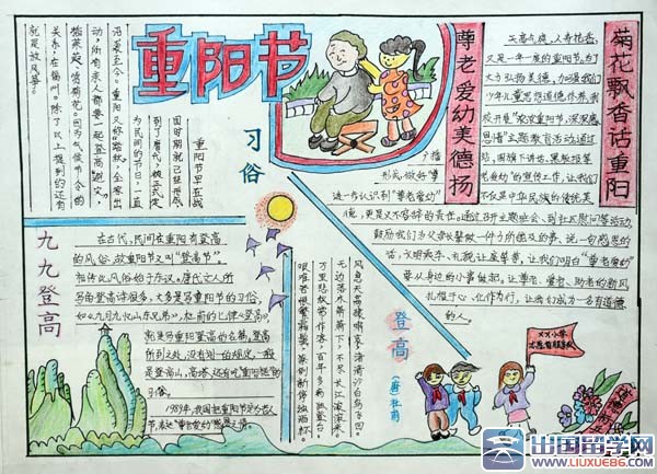 重阳节诗句小报