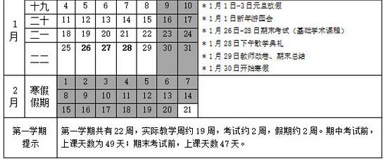 2016年深圳中小学寒假放假时间
