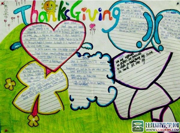 感恩节英语手抄报内容资料