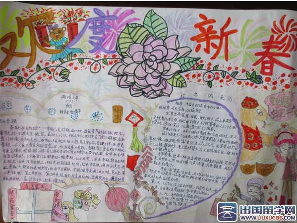 春节习俗手抄报内容模板