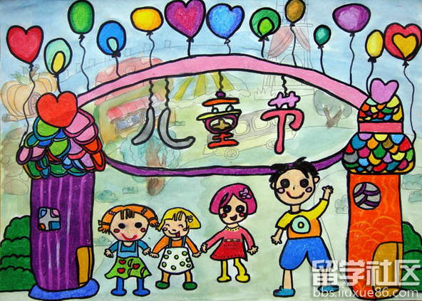 六一儿童节绘画一年级
