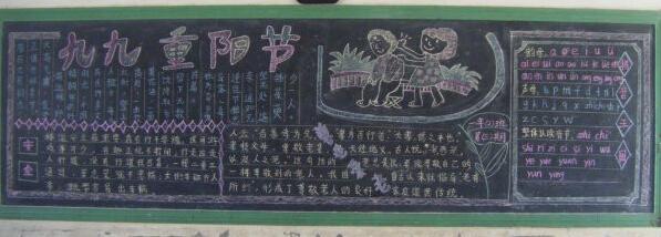重阳节黑板报设计图