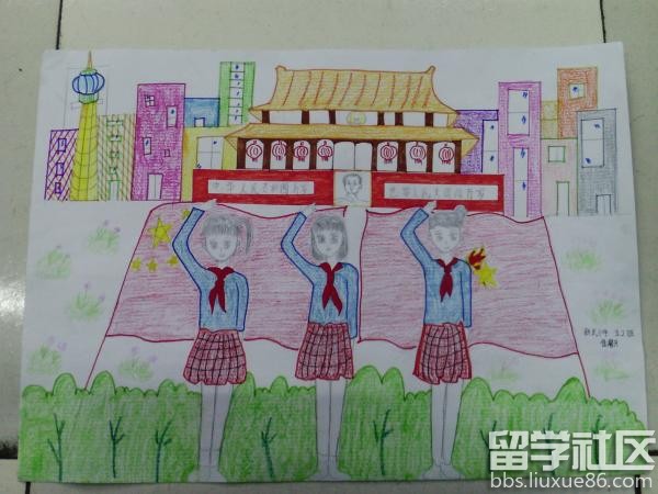 红领巾相约中国梦绘画