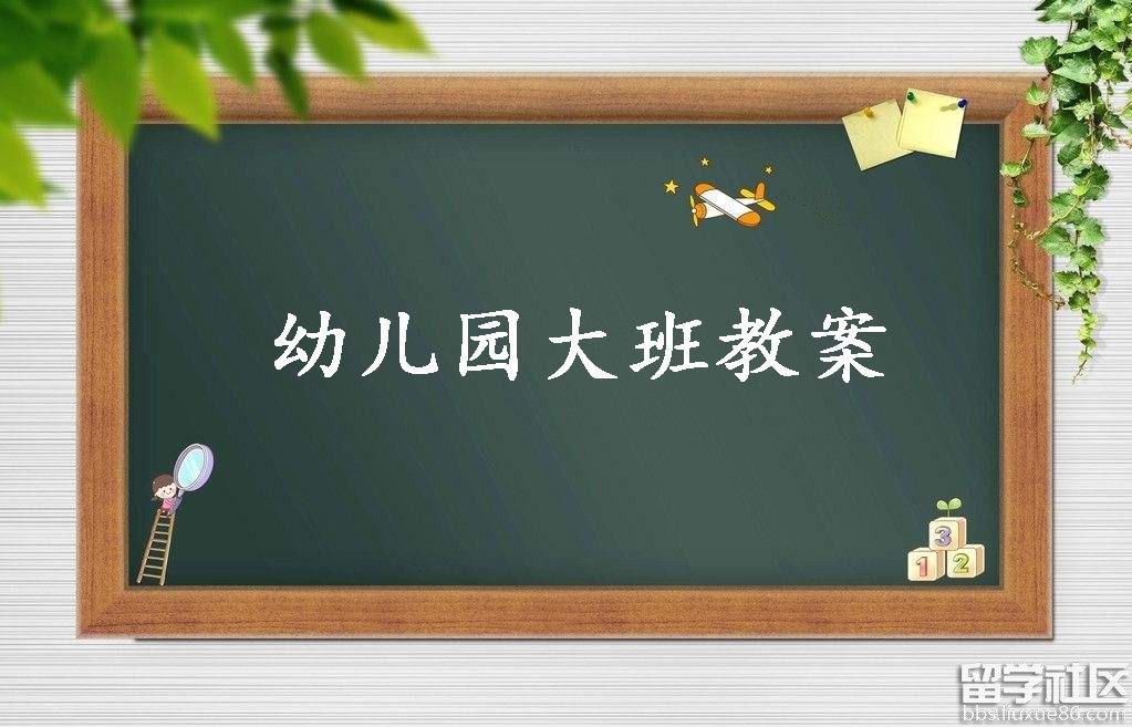 幼儿园大班教案