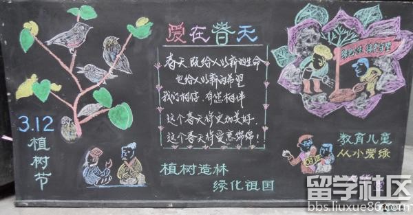2017植树节黑板报