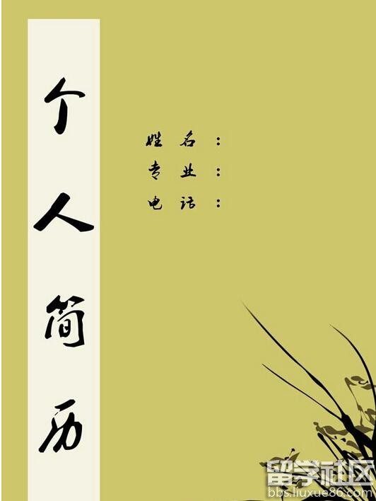 彩色个性个人简历封面