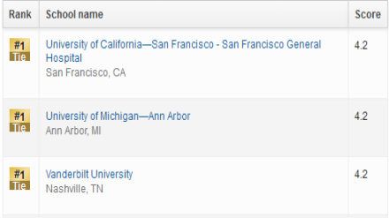 2019美国研究生助产护理学专业排名