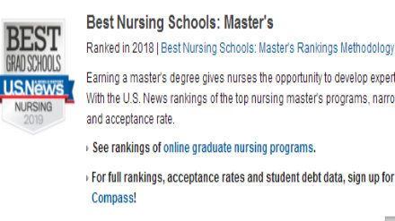 2019美国研究生护理学院（硕士）排名完整版