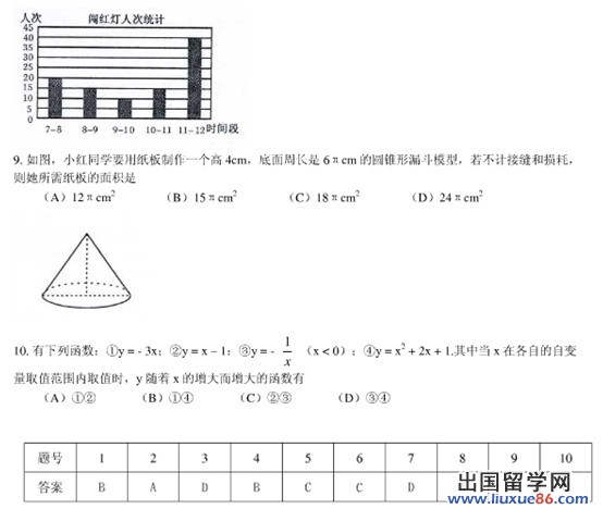 2012中考数学选择题专项练习十二