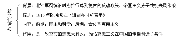 文本框: 新文化运动