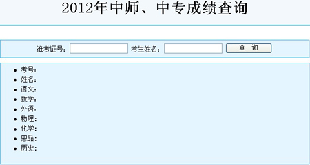 齐齐哈尔中师中专成绩查询