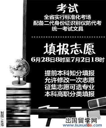 江西：2013高考志愿填报期间允许修改一次志愿