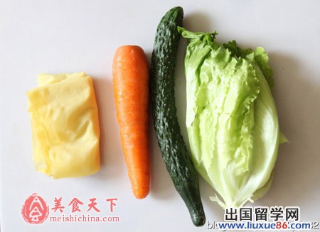 生菜豆皮卷