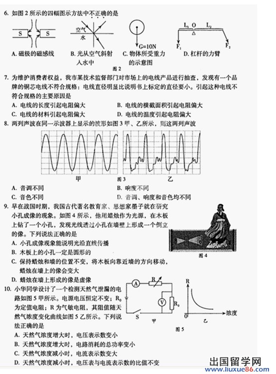 2013梅州中考物理
试题