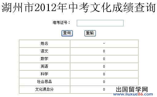 浙江湖州2013中考录取分数线查询方式