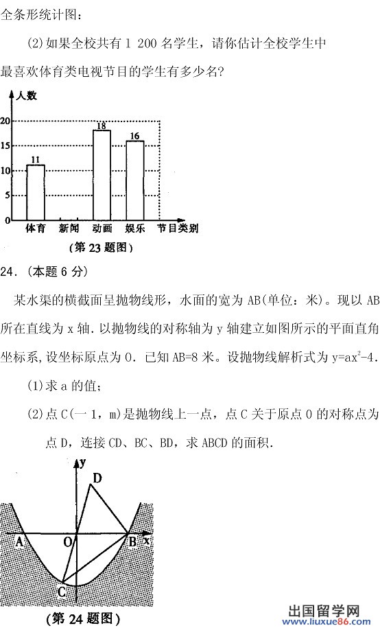 2013哈尔滨中考数学 试题