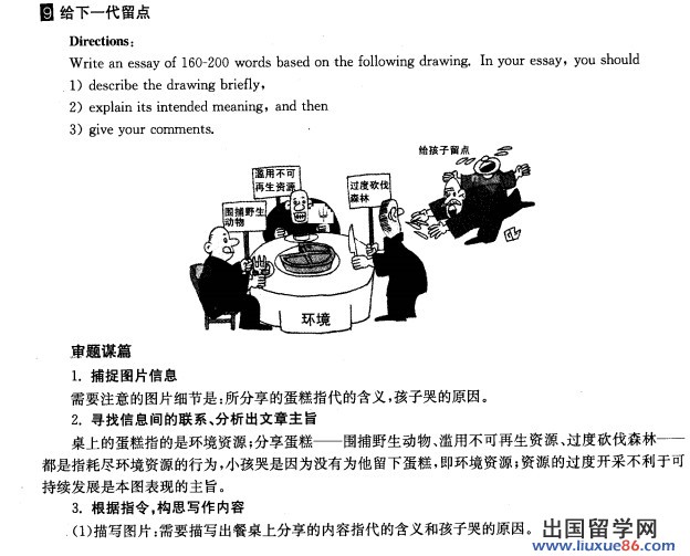 2014考研英语图画作文预测：过度浪费资源