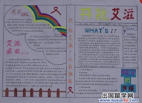 预防艾滋病手抄报版面设计图