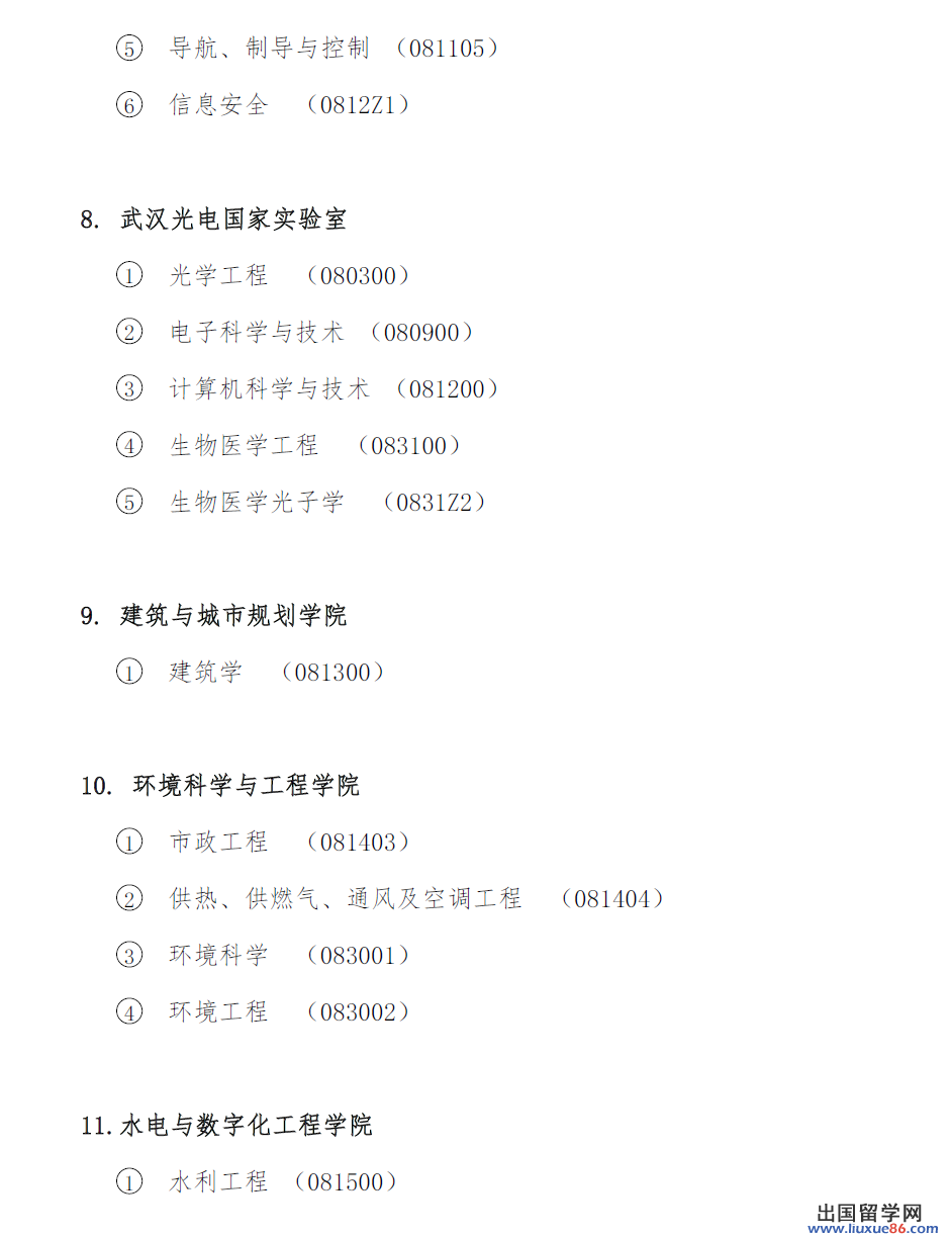 华中科技大学2014考研调剂信息