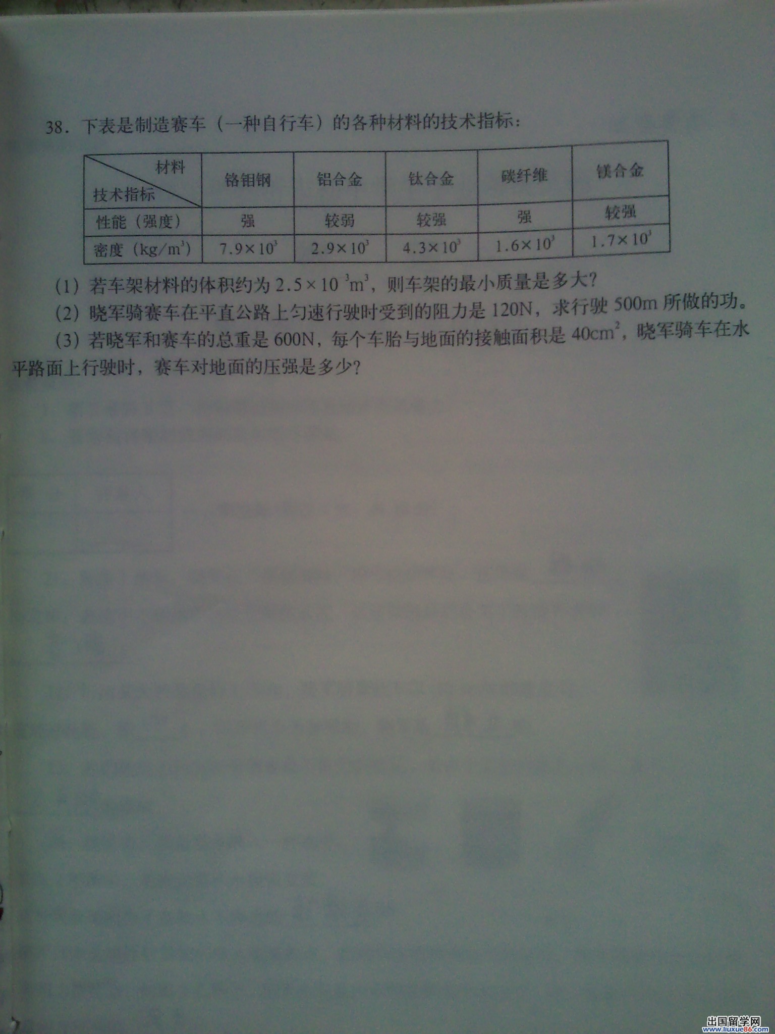 山东临沂2013年中考物理试题（图片版）