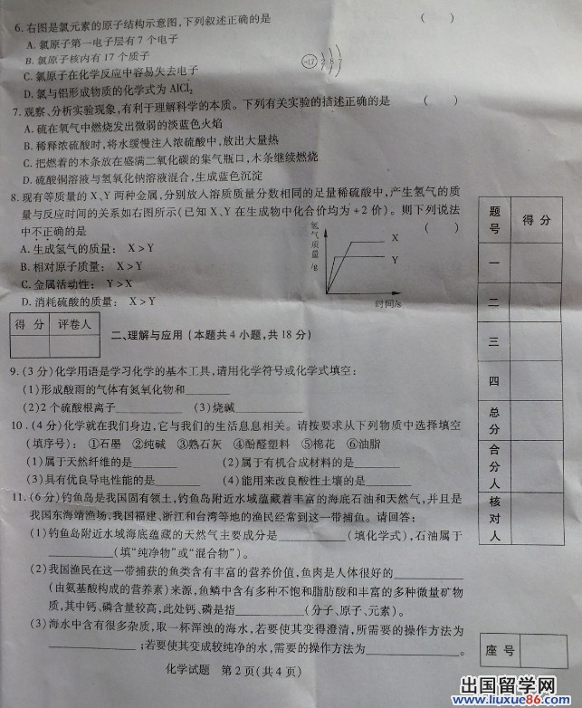 山东菏泽2013年中考化学试题（图片版）