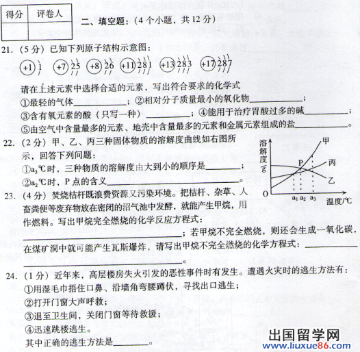 四川凉山2013年中考化学试题（图片版）