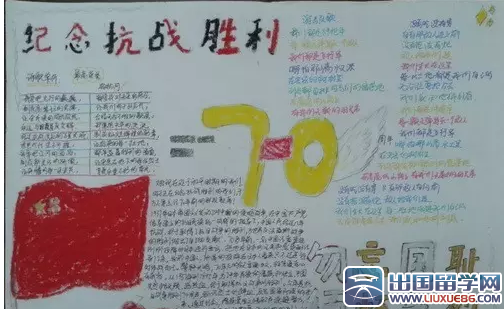 抗战胜利70周年纪念手抄报图片