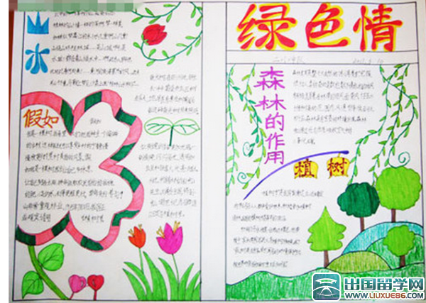 小学生植树节手抄报