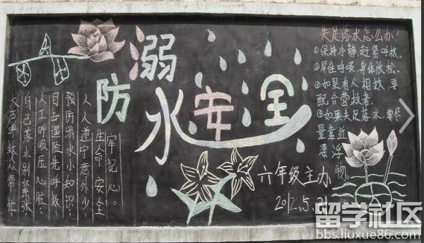 小学生防溺水黑板报