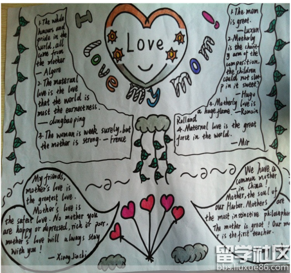 小学生母亲节手抄报图片