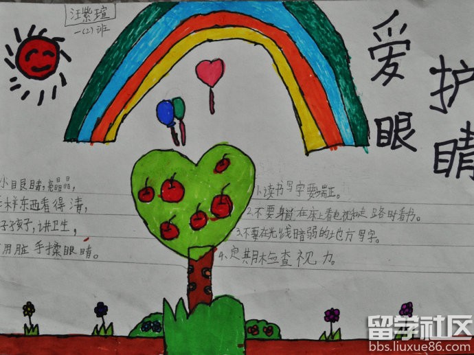 小学生爱眼护眼手抄报