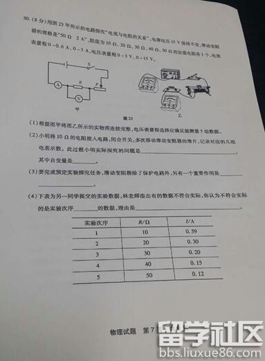 2016福建厦门中考物理试题