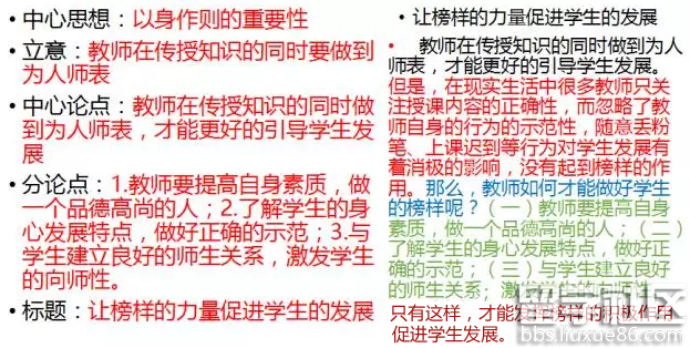 2017年教师资格证作文考试模版