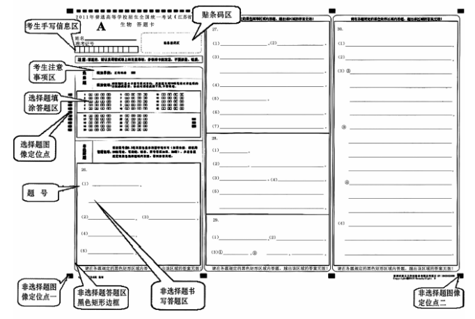 高考答题卡的样式如何？ 网上评卷对考生作答有何要求？