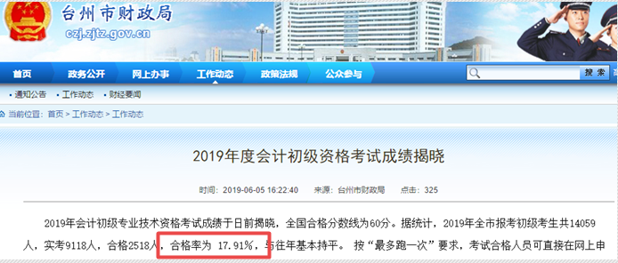 2019年中级会计职称考试要卡通过率？